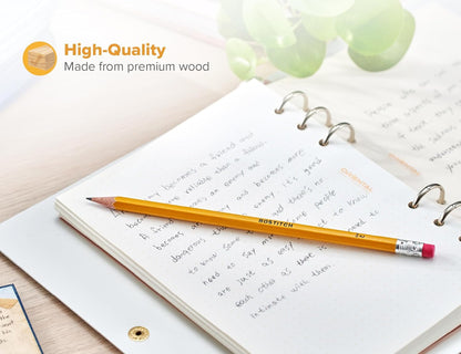 Bostitch Premium #2 Pencils, Premium Wood, Unsharpened, HB Graphite, 10-Pack