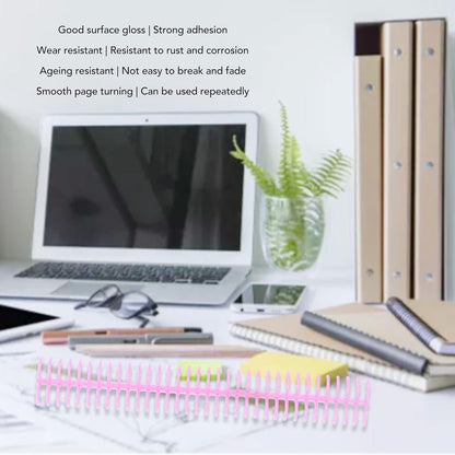 10 Pcs 15mm/0.59 in Binding Coils 32 Loop Spine for Books, Plastic Binding Rings for Manual Binding Machine, Wire Coils for Report Covers, Documents, Presentations, DIY Projects(Black)