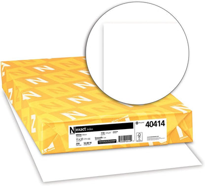 Neenah Paper 40414 Exact Index Card Stock, 110lb, 92 Bright, 11 x 17, 250 Sheets, White