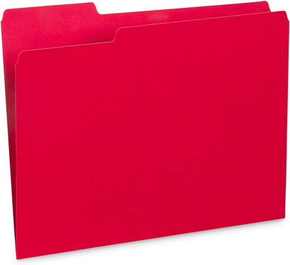 File Folder, 1/3 Cut Tab, Letter Size, Yellow, Great for Organizing and Easy File Storage, 100 Per Box