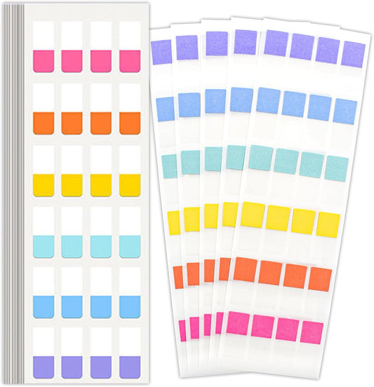 VANRA 960pcs Sticky Index Tabs Bulk Sticky Note Tabs File Tabs Self Adhesive Page Flags Sticker Colored Writable Labels for Bookmarks Page Markers for Books, Planner, Reading (1/2 inch)