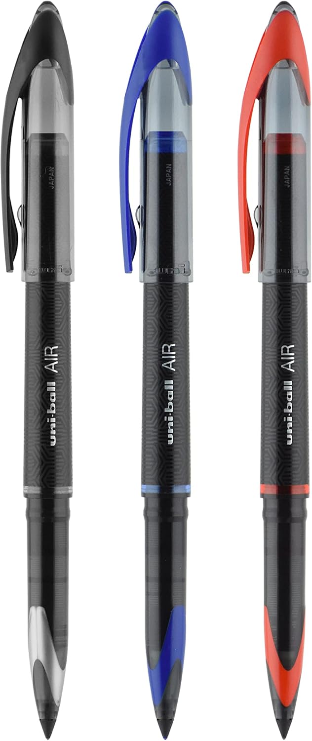Uni-ball 1927595 Air Rollerball Pen .7 mm Assorted Ink 3/Pack