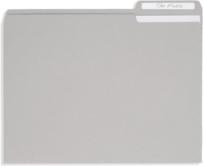 File Folder, 1/3 Cut Tab, Letter Size, Yellow, Great for Organizing and Easy File Storage, 100 Per Box