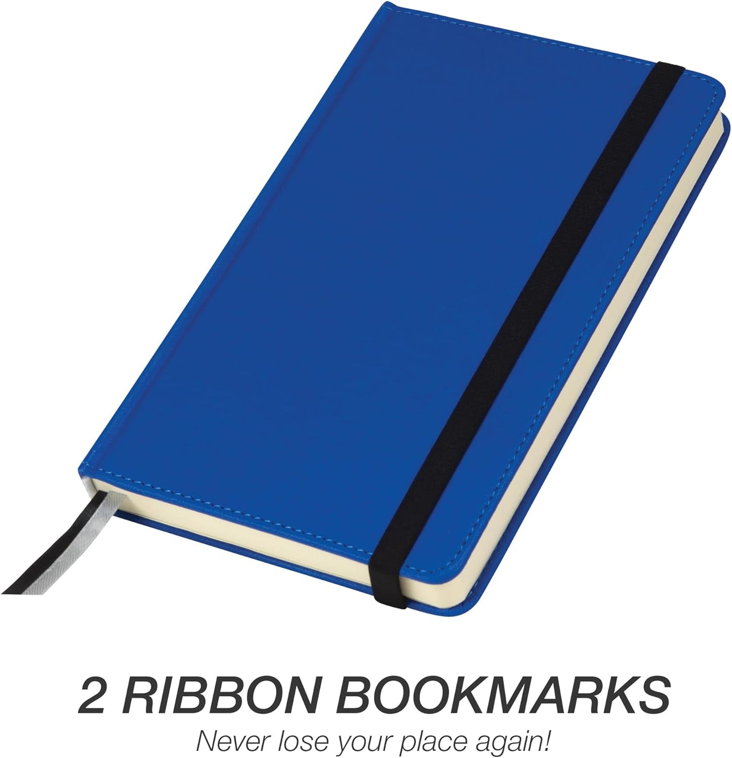 Samsill Large Hardcover Notebook, 240 Lined Notebook Pages, Black, 7.5 x 10 Inch
