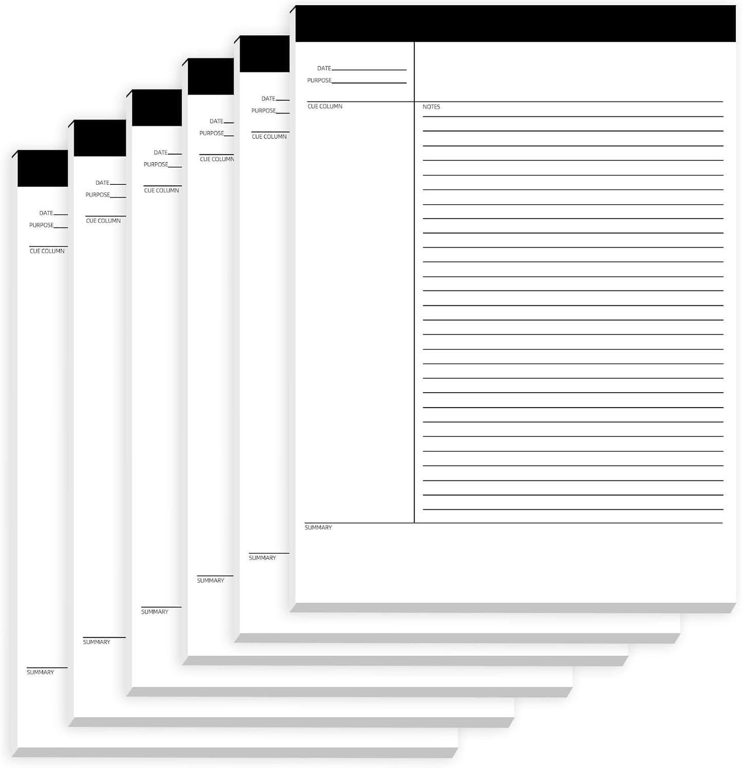6 Pack Legal Pads 8.5" x 11" Note Pads with Date on Top, 50 Sheets Lined Paper Writing Pads, Narrow Ruled White Notepad Notebook for Office Business School College Supplies