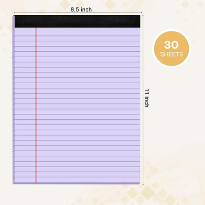4 Pack Blue Legal Pads 8.5 x 11 Blue Note Pads 8.5 x 11 Notepad 8.5 x 11 Micro Perforated Writing Pads Lined Paper Pads Wide Ruled Pad of Paper 30 Sheets Notebook for Study, To-Do Lists, Office