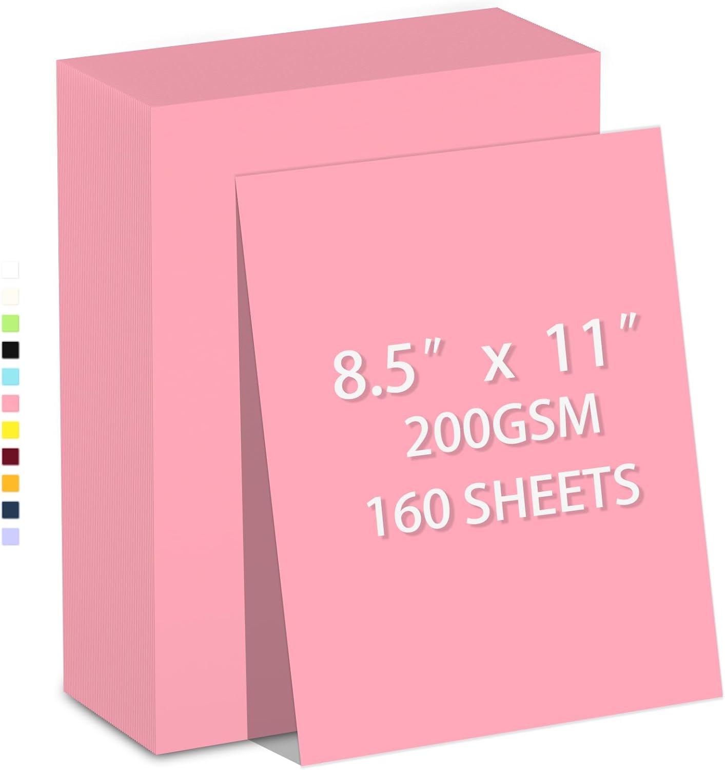 160 Sheets White Cardstock 8.5 x 11 Heavyweight Weight 200gsm Card Stock Paper for Printing, Crafts, Invitations | Smooth Printer Cardstock Paper | Bulk Construction Paper DIY & Professional Use