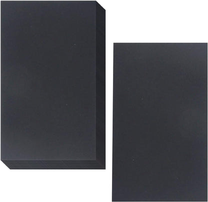 Bercoor 200 Pieces Blank 3 x 5 Inch Index Cards, Heavy Note Cards Study Cards for Office, School Learning, Black