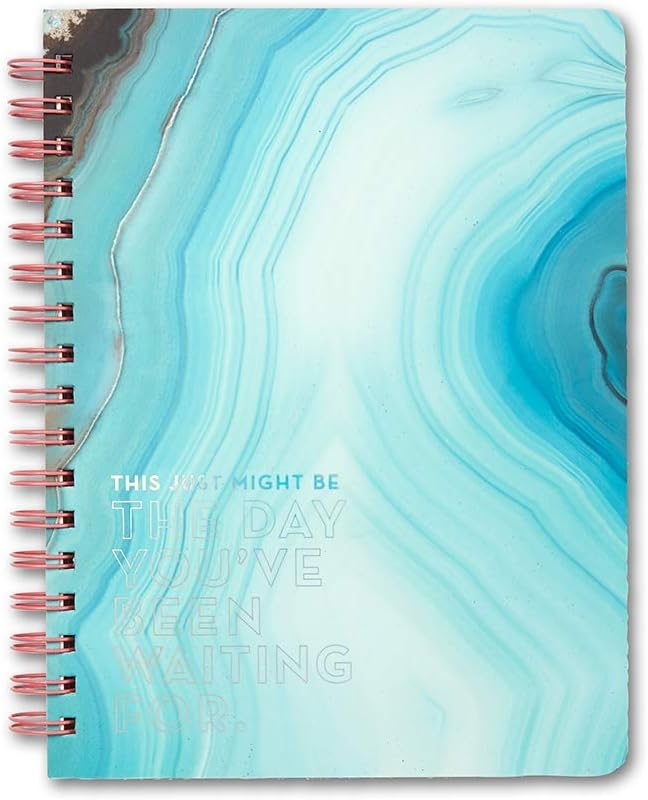 Compendium Spiral Notebook – Expect the Best Things to Happen Today – A Designer Spiral Notebook with 192 Lined Pages, College Ruled, 7.0" W x 9.25" H