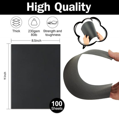 100 Sheets White Cardstock 8.5 x 11 Certificate Paper, Goefun White Card Stock Printer Paper for Invitations, Menus, Wedding, DIY Cards
