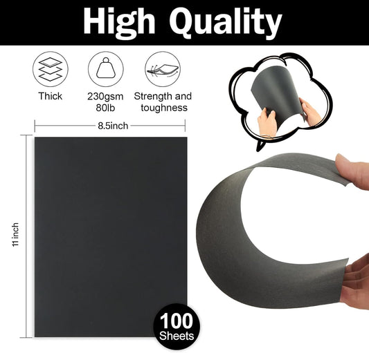100 Sheets White Cardstock 8.5 x 11 Certificate Paper, Goefun White Card Stock Printer Paper for Invitations, Menus, Wedding, DIY Cards