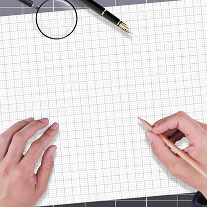 Large Engineering Graph Paper Pad - 22" x 17" Grid Paper Notepad, 4"x4" Blue Grid 50 Sheets/100 Pages Paper for Engineer Architect Designer Mathematician Draftsman