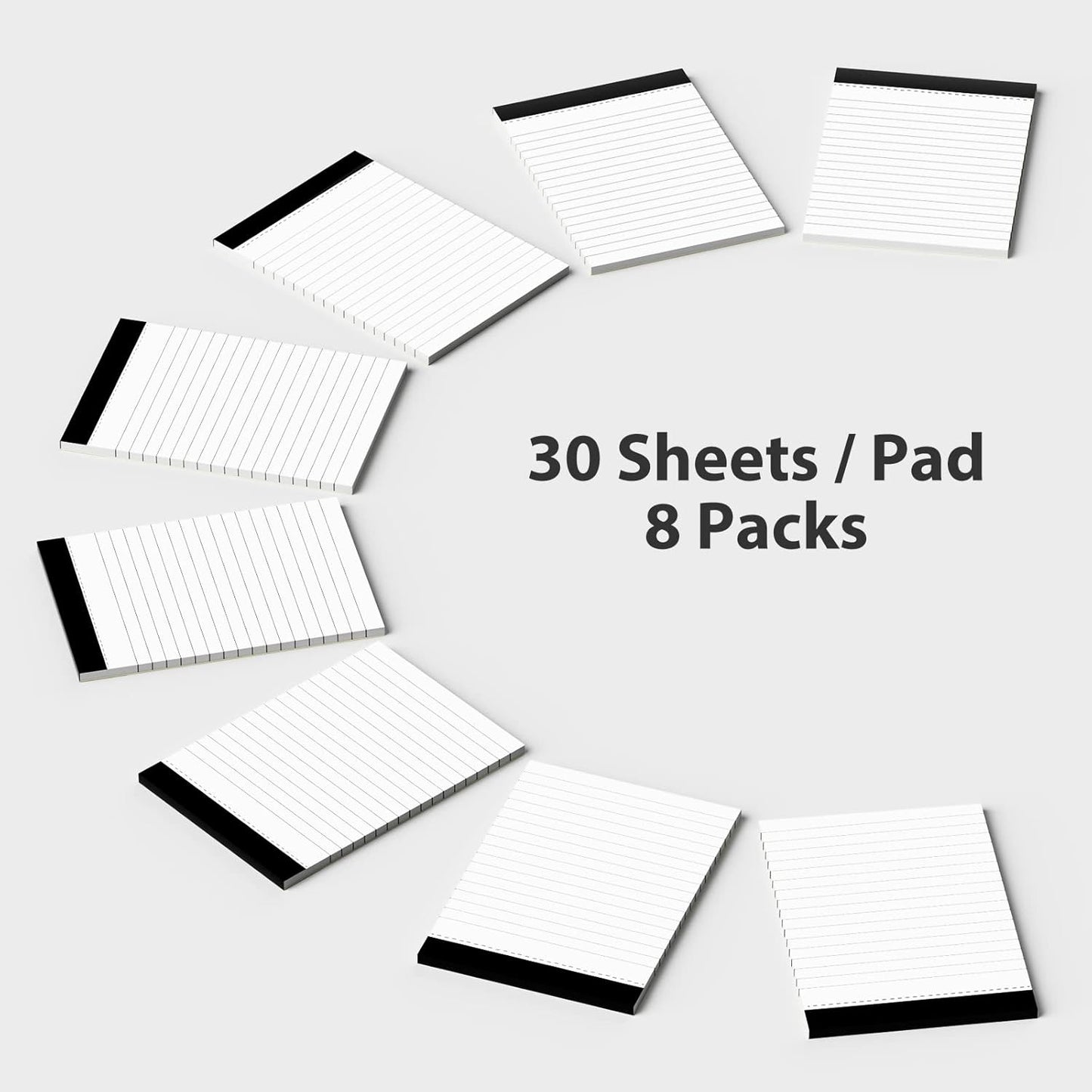 Nichela 20 Pack Small Notepad, 3 x 5 Inch Ultra Quality Note Pads, Server Lined Papers and Desk Notepads for Office Supplies, Writing and Memo pads 30 Sheets Each