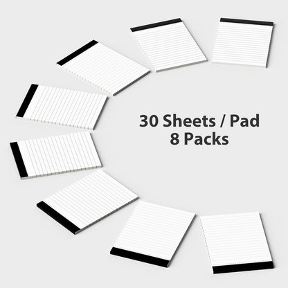 Nichela 20 Pack Small Notepad, 3 x 5 Inch Ultra Quality Note Pads, Server Lined Papers and Desk Notepads for Office Supplies, Writing and Memo pads 30 Sheets Each