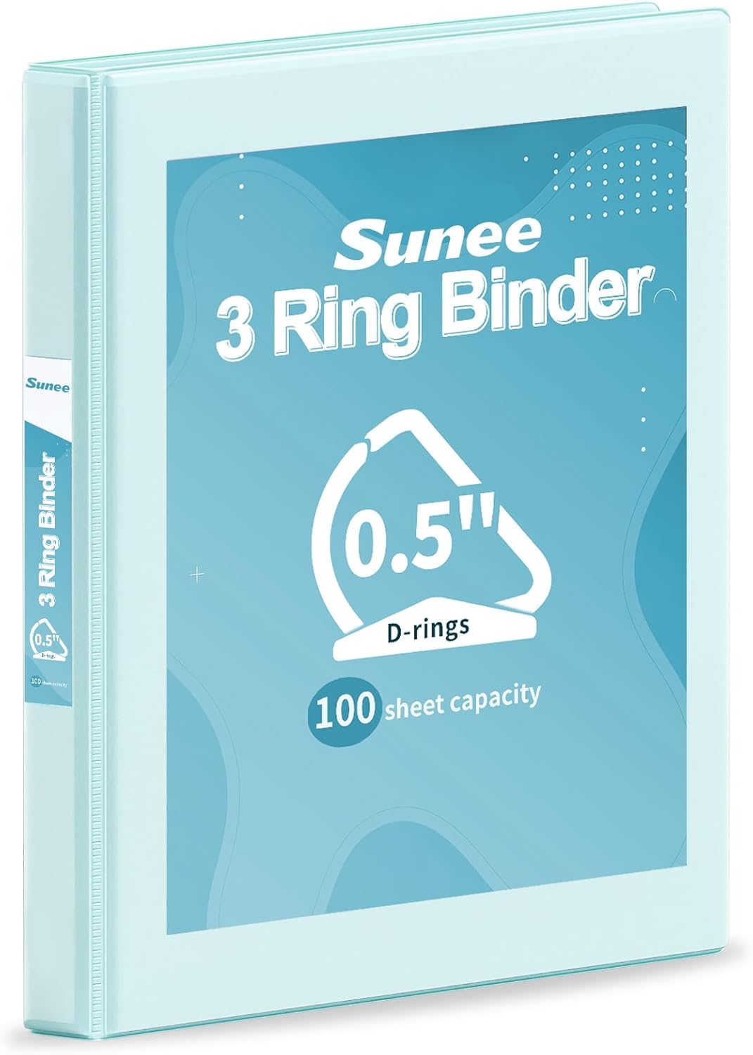 SUNEE 3 Ring Binder 2 Inch, Clear View Binder Three Ring PVC-Free (Fit 8.5x11 Inches) for School or Office Supplies, Light Purple, 1 Pack