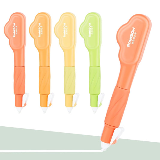 Temiary 4 Pack Correction Tape Pen, 0.27 in x 78.7 Ft White Smooth Pull Out Tape Pens for Writing, Tear Resistant Easy to Use Applicator for Instant Corrections School Office Supplies (Multicolor)