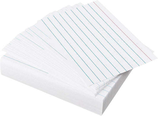 Heavy Weight Index Cards 4x6 Ruled - Goefun 240GSM/90LB 100 Pack White Lined Note Cards 4 x 6 Flashcards for Studying, Note Taking and To Do List
