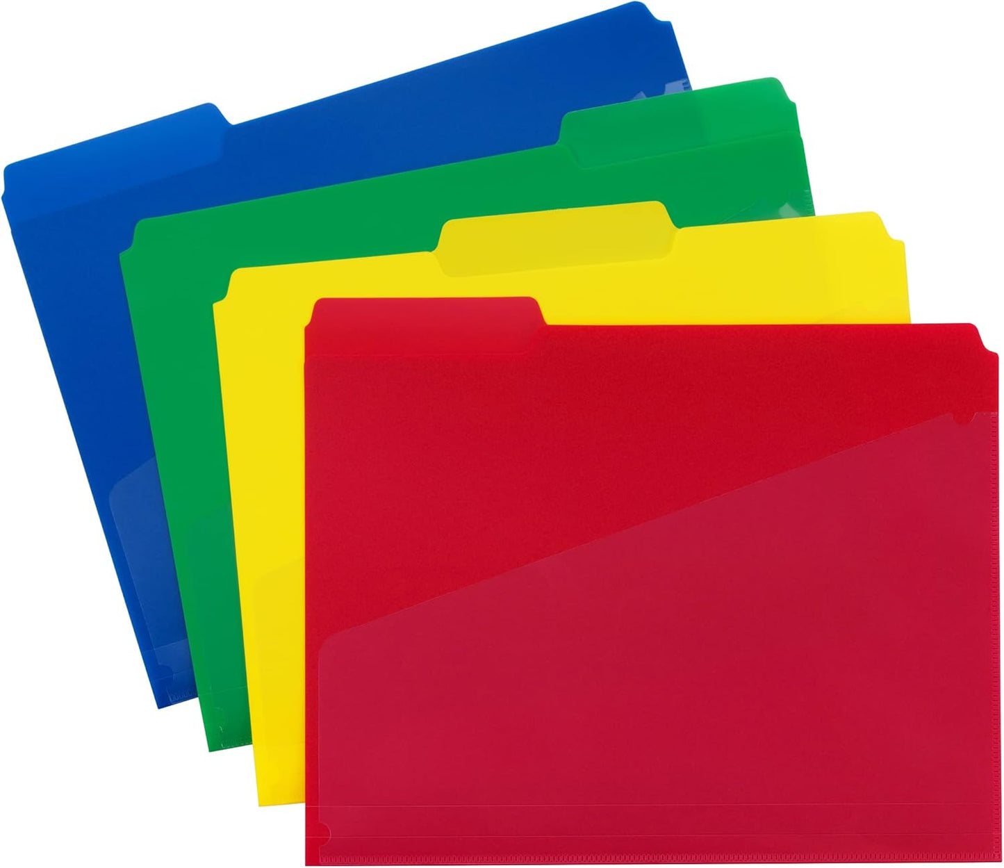 Smead Poly File Folder, 1/3-Cut Tab, Letter Size, Red, 24 per Box (10501)