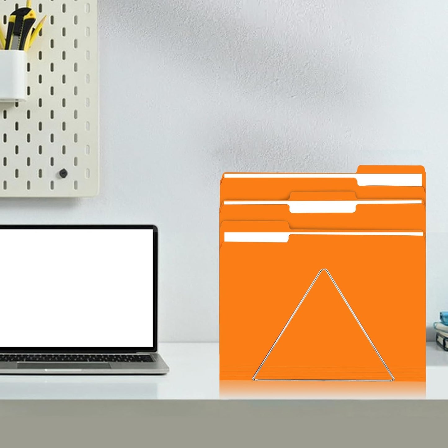 RAZCC File Folders, 100-Pack, 1/3 Cut, Letter Size, Yellow, Great for Organizing and Easy File Storage