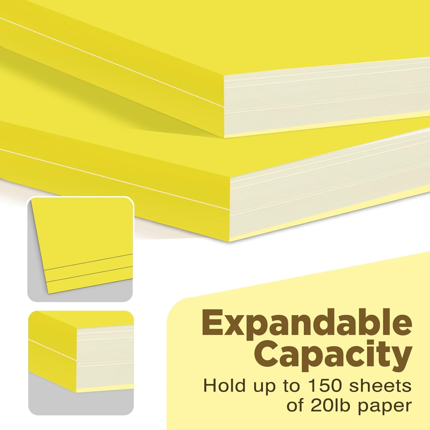 Manilla Folders 8.5 x 11 File Folders Letter Size Manila Folder with 1/3 Cut Tab 100 Pack Paper Folders for Office, School, Home, Business Filing Supplies Made in USA