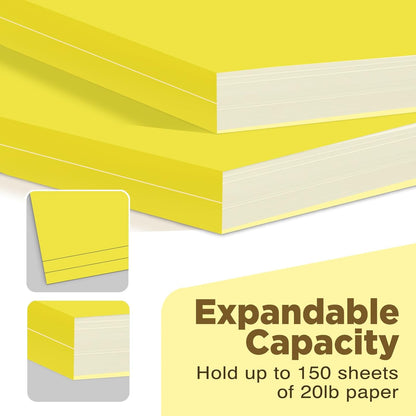 Manilla Folders 8.5 x 11 File Folders Letter Size Manila Folder with 1/3 Cut Tab 100 Pack Paper Folders for Office, School, Home, Business Filing Supplies Made in USA