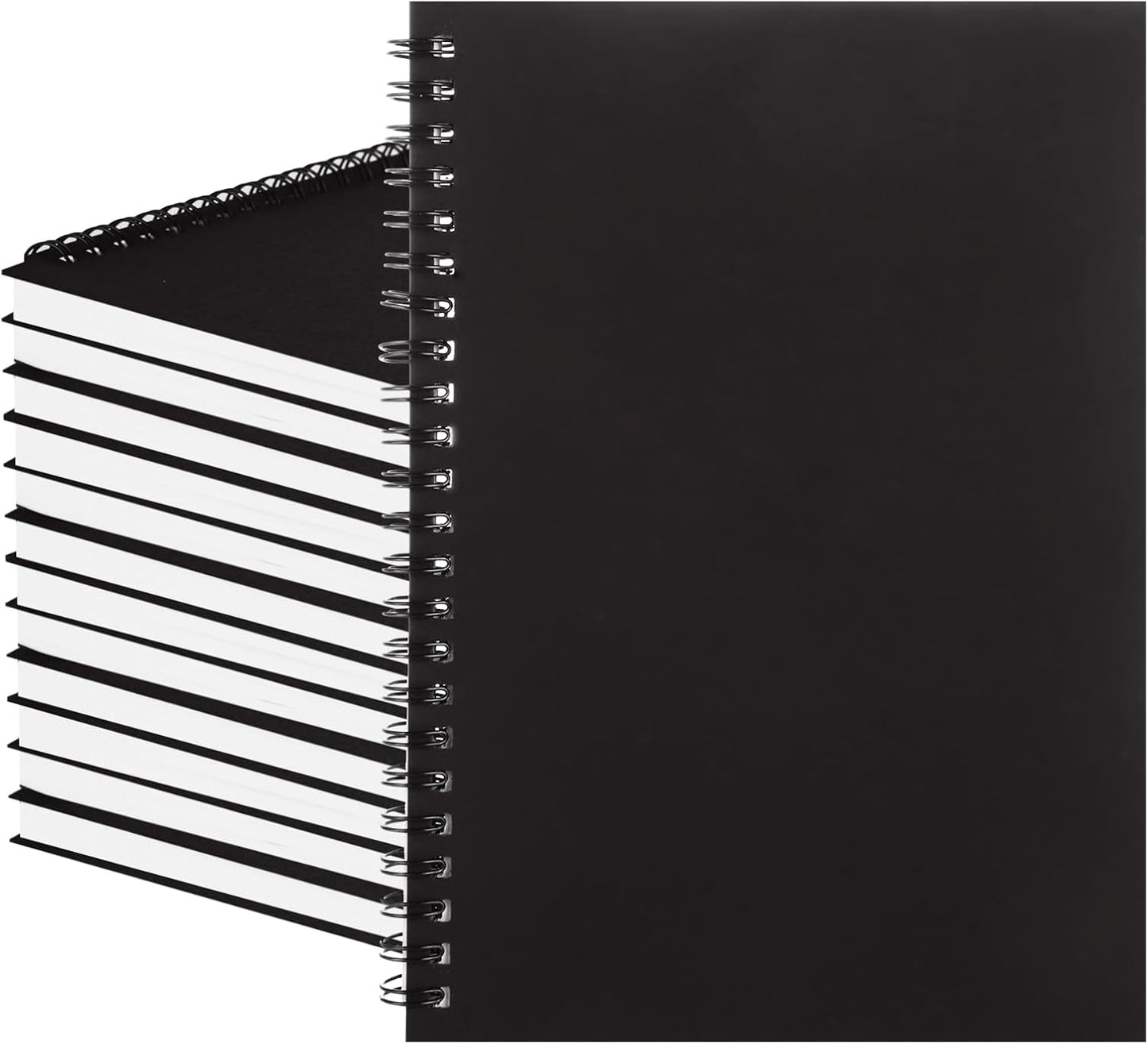 MIVIDE 24 Pack A5 Bulk Spiral Notebooks with Kraft Cover, 8.3 x 5.8 Inch 120 Pages Hardcover Spiral Lined Notebook Journal, Lined Travel Bulk Writing Notebook for School Office Supplies(Black, Kraft)