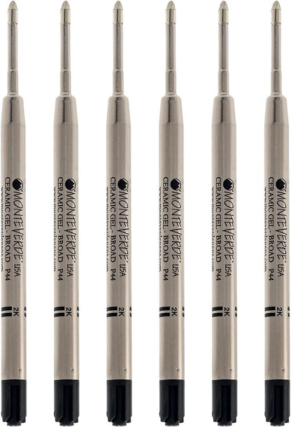 Monteverde USA Capless Ceramic Gel Refills to Fit Parker Pens, Broad Point, Blue Ink, 2-Pack – Smooth and Vibrant Writing Solution