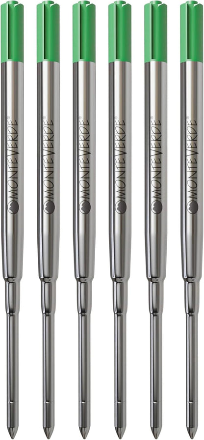 Monteverde Soft Roll Ballpoint Pen Refills to Fit Parker-Style Pens, Medium Point, Brown, 2-Pack, Smooth Writing Technology for Parker, Conklin, Schmidt, and More
