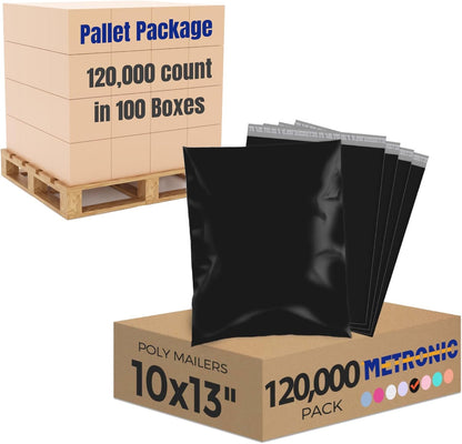 Metronic Poly Mailers 10x13 100 Pcs | Small Shipping Bags for Clothing | Mailing Bags for Small Business, Shipping Envelopes,Packing Bags in Black