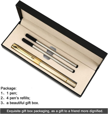 YIVONKA Ballpoint Pen Black Refill,Luxury Ballpoint Line width 0.5mm,Best Ball Pen Gift Set for Men & Women Professional Executive,Office,Nice BallPens Classy Gift Box (Black)