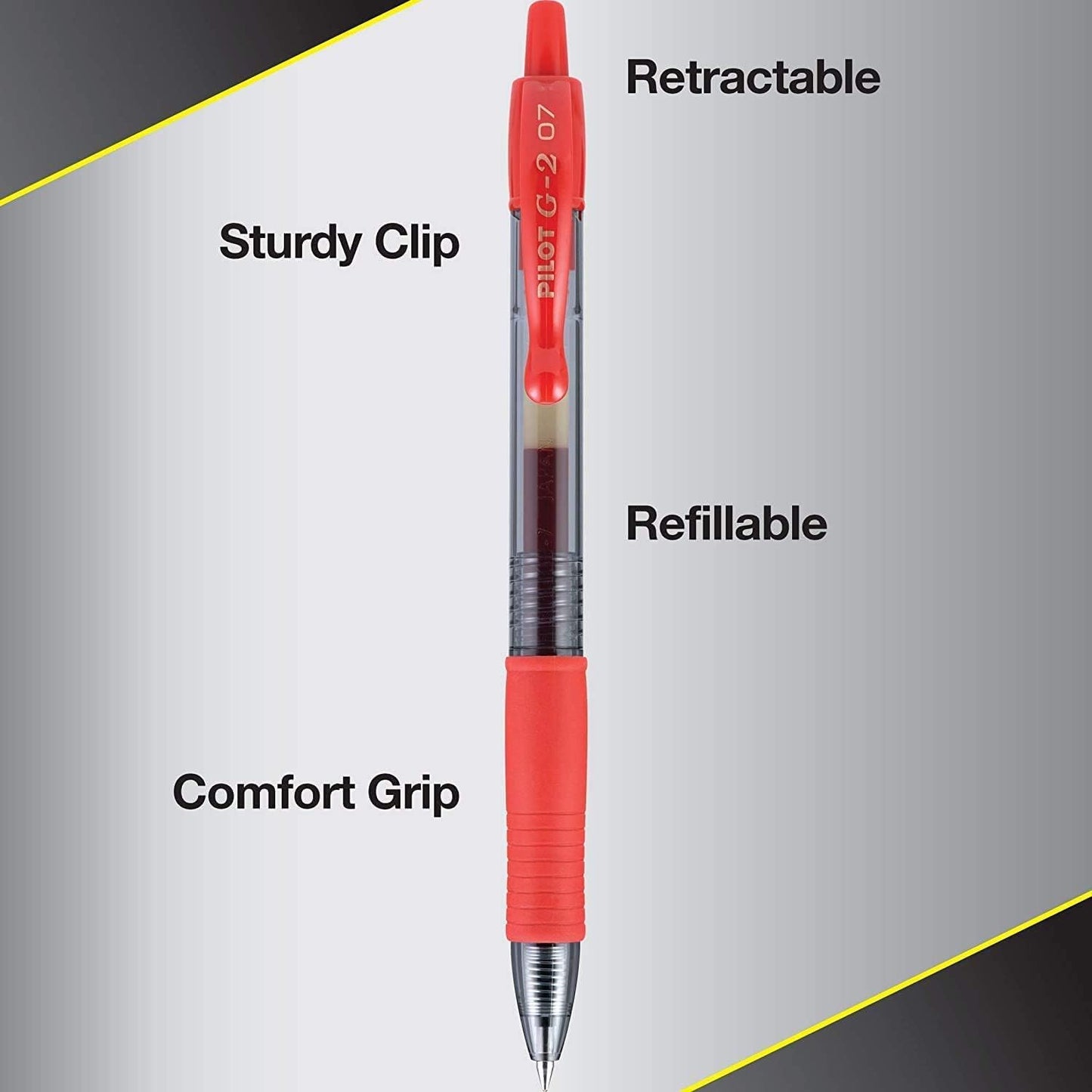 PILOT G2 Premium Refillable and Retractable Rolling Ball Gel Pens, Fine Point, Black Ink, 4-Pack (31057)