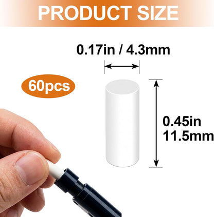 50 Pcs Mechanical Pencil Eraser Refills, White Refill Erasers for Propelling Pencils, Universal Traceless Eraser Replacement for Office Notebook Drafting