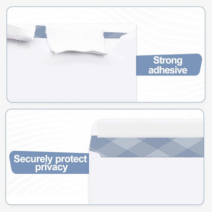 500#10 Double Window Security Envelopes, PANDRI NO.10 Self-Seal Window Envelopes Designed for QuickBooks Invoices, Business Statements & Documents - Number 10 Size 4 1/8 Inch X 9 1/2 Inch - 24 LB