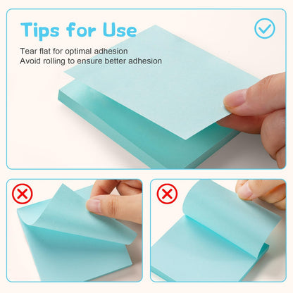 Sticky Notes 3x3 Inch (48 Pads) Bright Colors Self-Stick Memo Pads, Thick Paper Easy to Stick & Remove