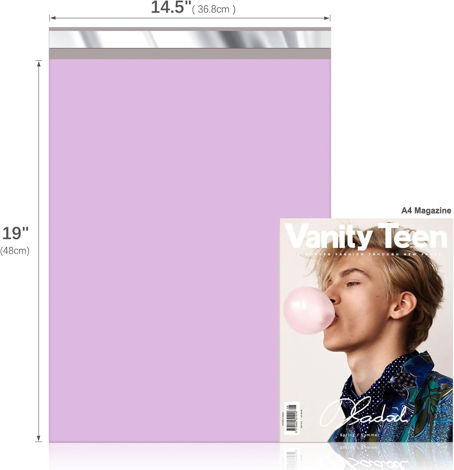 Fuxury Poly Mailers 14.5x19 Inch 50pc Shipping Bags for Small Business Mailing Envelopes for Clothing,Self Seal Shipping Envelopes Waterproof Poly bags Durable Packaging Bags Light Pink