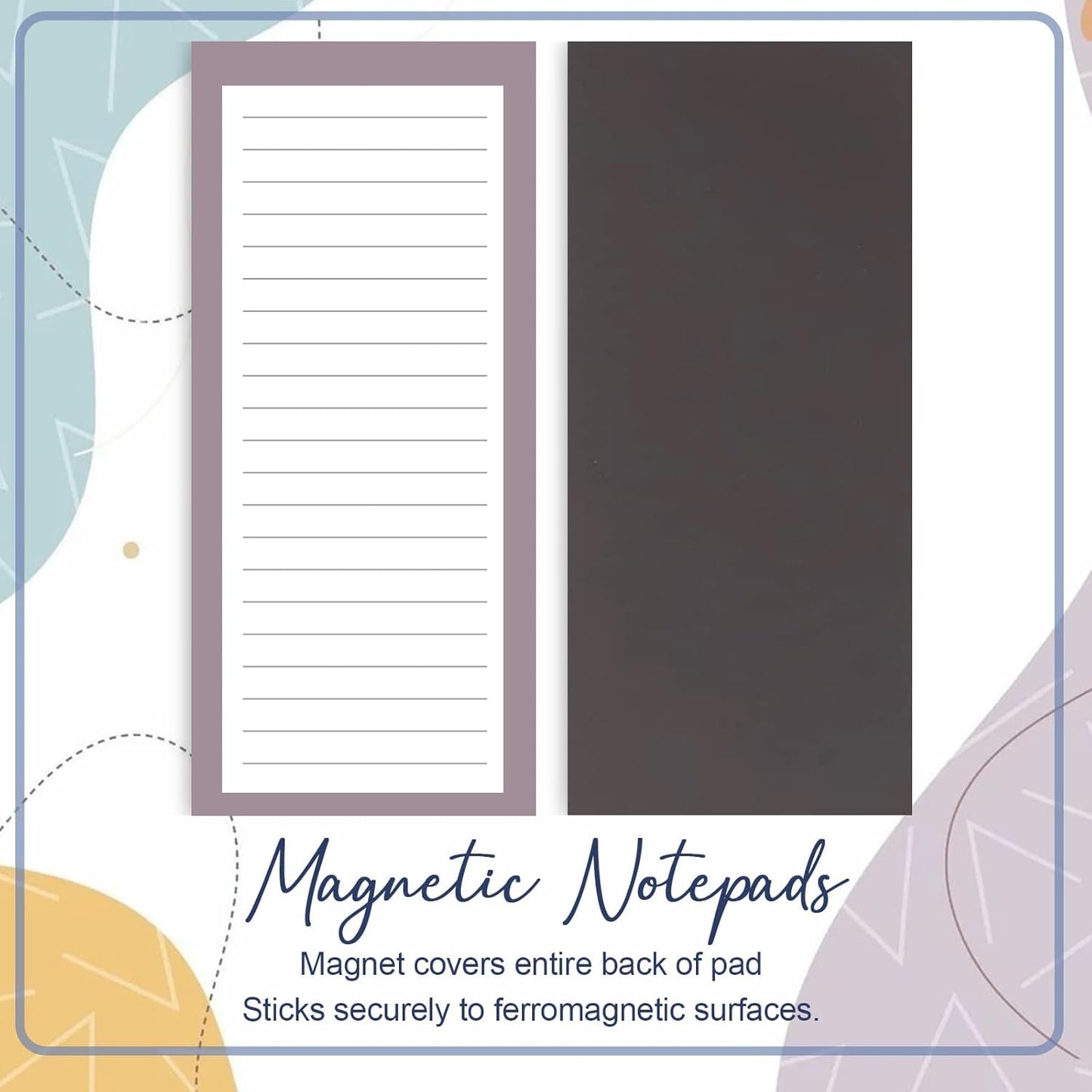 Utron 4 Pack Magnetic Notepads for Refrigerator, 50 Pages/BookGrocery List Magnet Pad for Fridge, Design Magnetic Grocery List Pad for Fridge, Grocery List Notepad, To-Do Memos, List