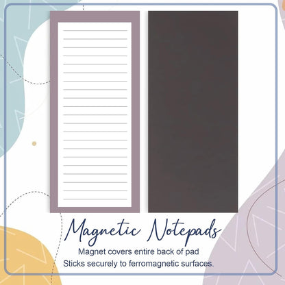 Utron 4 Pack Magnetic Notepads for Refrigerator, 50 Pages/BookGrocery List Magnet Pad for Fridge, Design Magnetic Grocery List Pad for Fridge, Grocery List Notepad, To-Do Memos, List