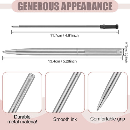 Zonon 240 Pcs Gold Metal Slim Ballpoint Pens Bulk Retractable Metallic Black Ink 1 mm Medium Point Smooth Writing Pens for Wedding Business Office Supplies Students Teachers Men Women Present