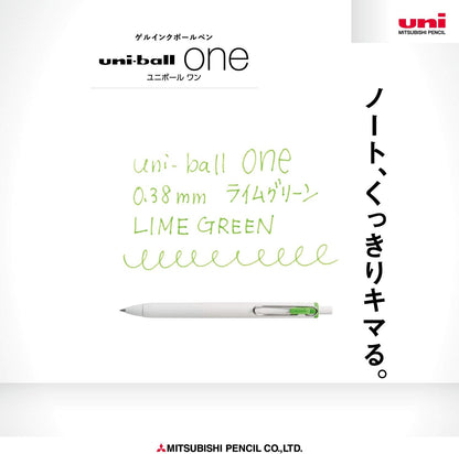 Mitsubishi Pencil Uni-Ball One Gel Ballpoint Pen Refill, 0.38, Black, 10 Pieces, Hako UMR38S.24
