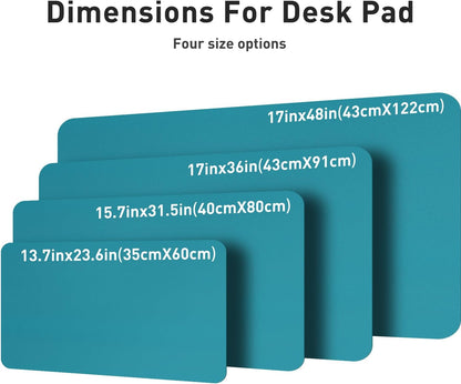Aothia Leather Desk Pad Protector, Mouse Pad, Office Desk Mat, Non-Slip PU Leather Desk Blotter, Laptop Desk Pad, Waterproof Desk Writing Pad for Office and Home (Black,36" x 17") - Colors A