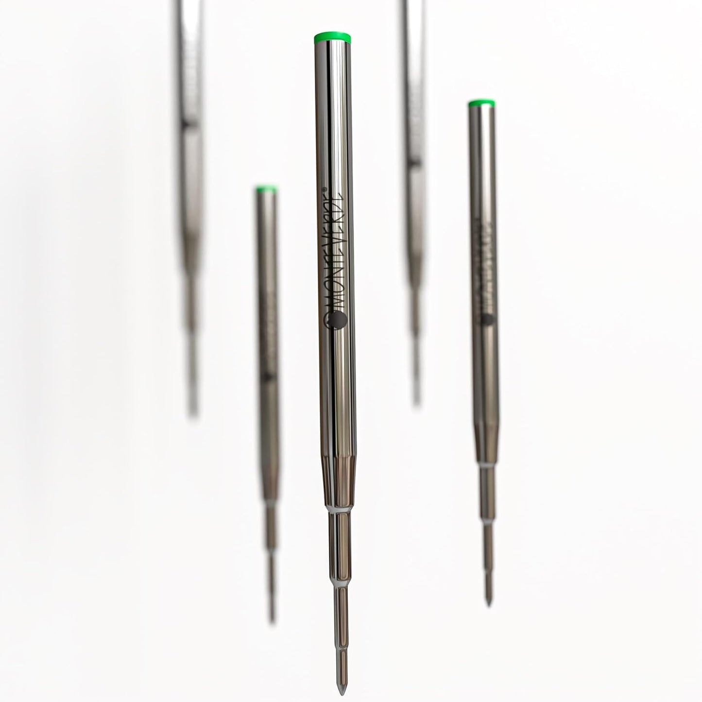 Monteverde USA Capless Ceramic Gel Refills to Fit Montblanc Ballpoint Pens, Fine Point Black Ink, Converts to Capless Rollerball, 2-Pack (M132BK)