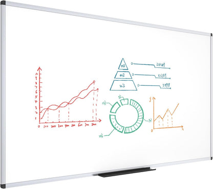 VIZ-PRO Magnetic Whiteboard/Dry Erase Board, 36 X 24 Inches, Includes 1 Eraser & 2 Markers & 4 Magnets