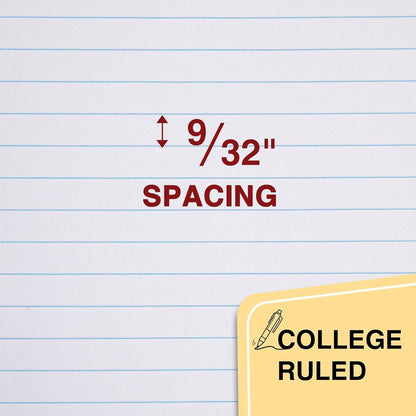 Oucaru Composition Notebook 6 Pack College Ruled, Gradient Cover Notebooks for School, 70 Sheets 7-1/2"x9-3/4, Back to School Supplies Journal for K-12 Students
