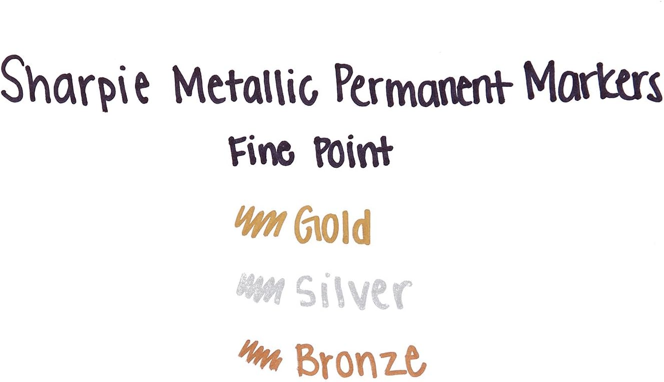 Sharpie Metallic Permanent Markers | Fine Point for Bold Details | Gold | 1 Marker Pen