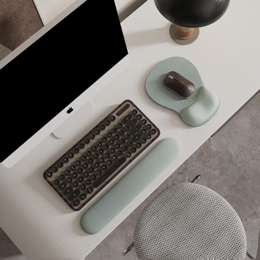 ErgoComfort Gel Wrist Rest Mouse Pad-Ergonomic Office Mousepad with Wrist Support-Non-Slip, Design Desk Accessories Mat for Home&Game Decor (06Mocha Sand)