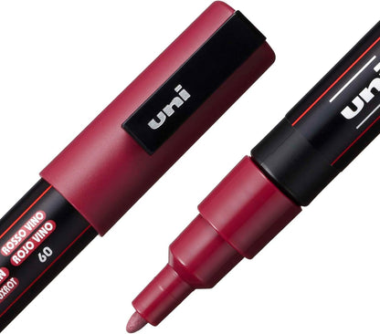 posca PC-3M Water-Based Paint Markers, Reversible Fine Tip (0.9-1.3mm), Pink, 3 Count