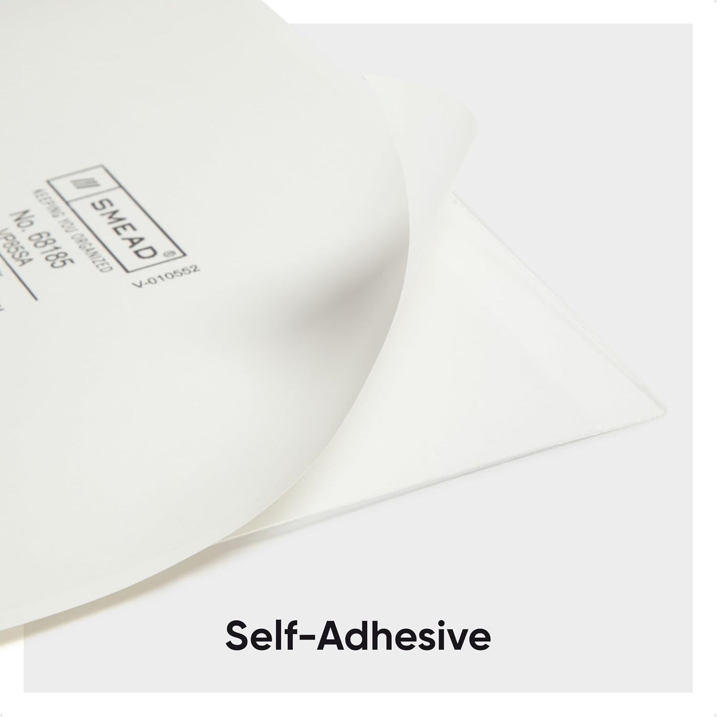 Smead Self-Adhesive Poly Pocket, Document, Clear Pockets, Storage Labels, 100 per Box, 103 Mm W x 76 Mm H, 68123