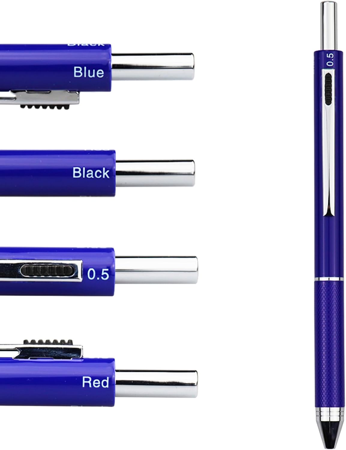 DUNBONG Ballpoint Metal D1 Refill for Multifunction Pen, Black pack of 5 pieces (Black)