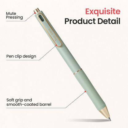 Taja Gel Pens, 6 Pcs Quick Dry Black Gel Ink Pens, 0.5mm Fine Point Smooth Writing Pens for Journaling and Note Taking, Cute Aesthetic Pens for Women & Men-Pastel