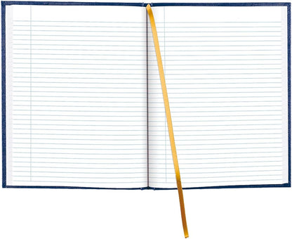 Blueline Executive Journal, Lizard-Like Hard Cover, Ribbon Bookmark, 150 Pages, 10.75" x 8.5", Blue (A10.82)